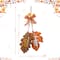 Glitzhome® 24.5" Fall Wood Maple Leaves with Bowknot Door Hanger